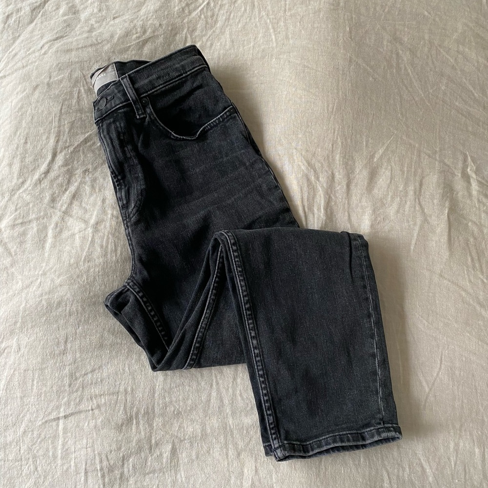 Everlane Black High Rise Straight Ankle Jean Size 27